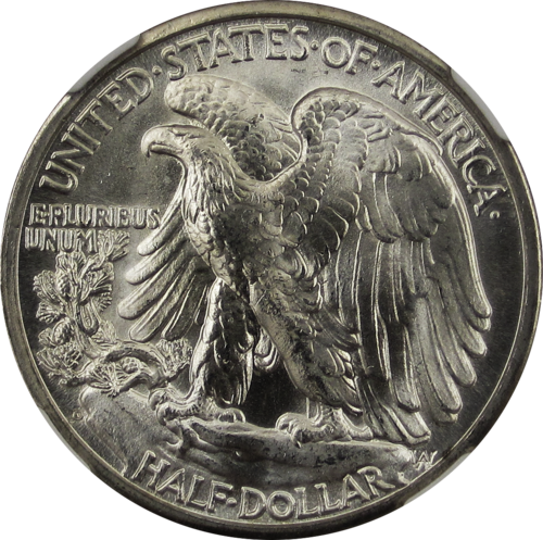 Walking Liberty Half Dollar reverse (back)